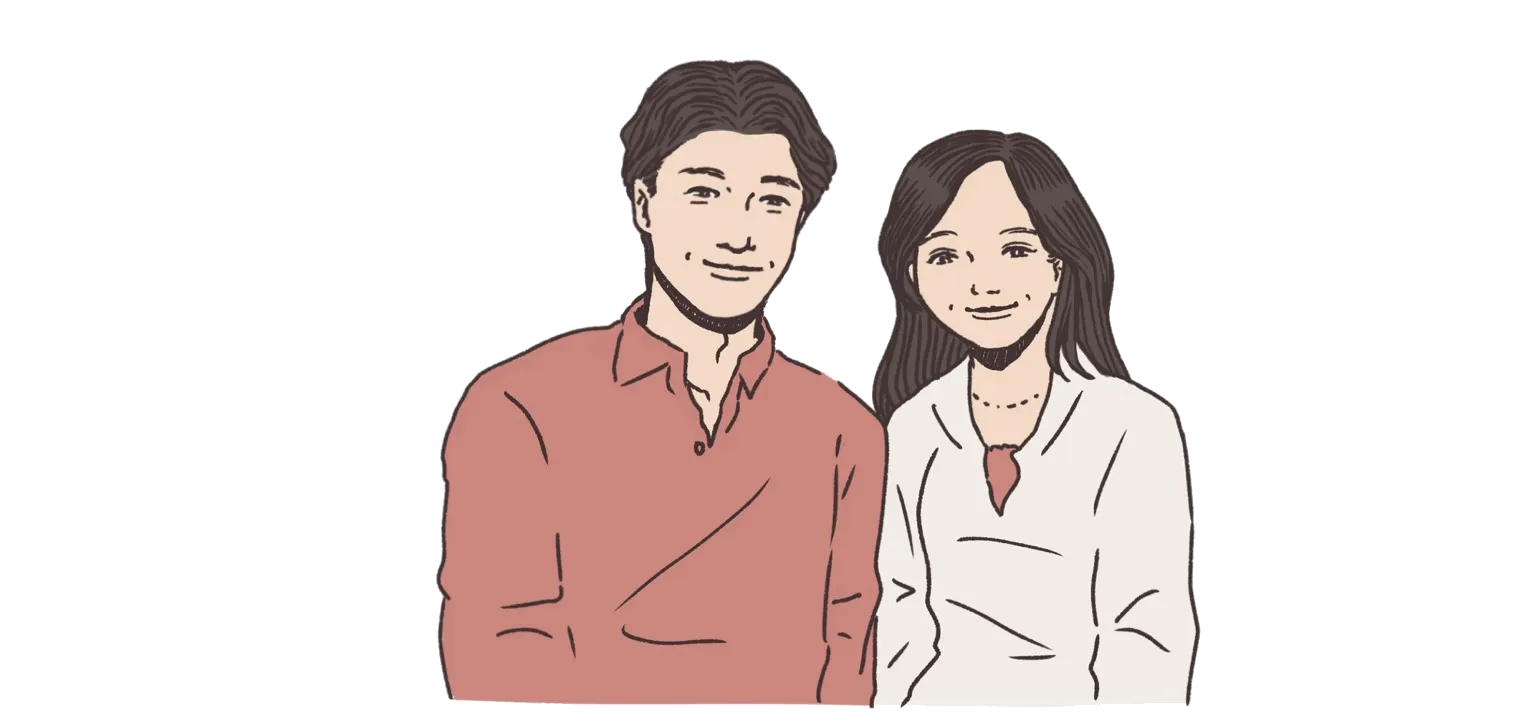 30代ご夫婦のイラスト